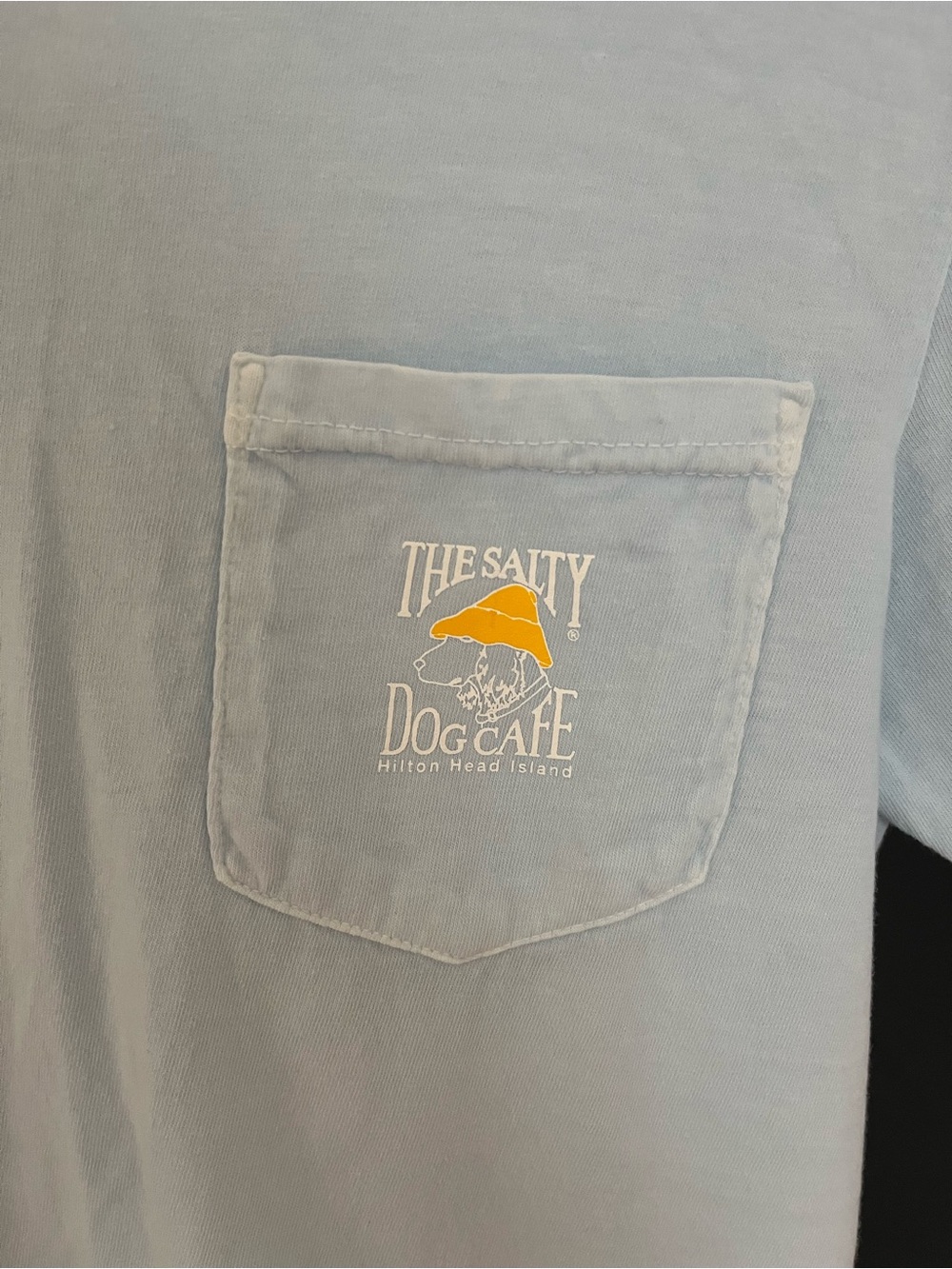 The Salty Dog Cafe size S AUTHENTIC FROM HH, SC comfort colors light blue t-shir - Picture 2 of 5